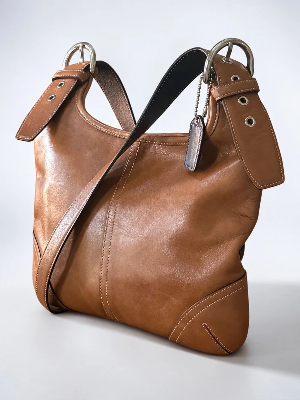 Coach Vintage Soho Legacy 9549 Cognac Leather Hippie Shoulder Crossbody Bag